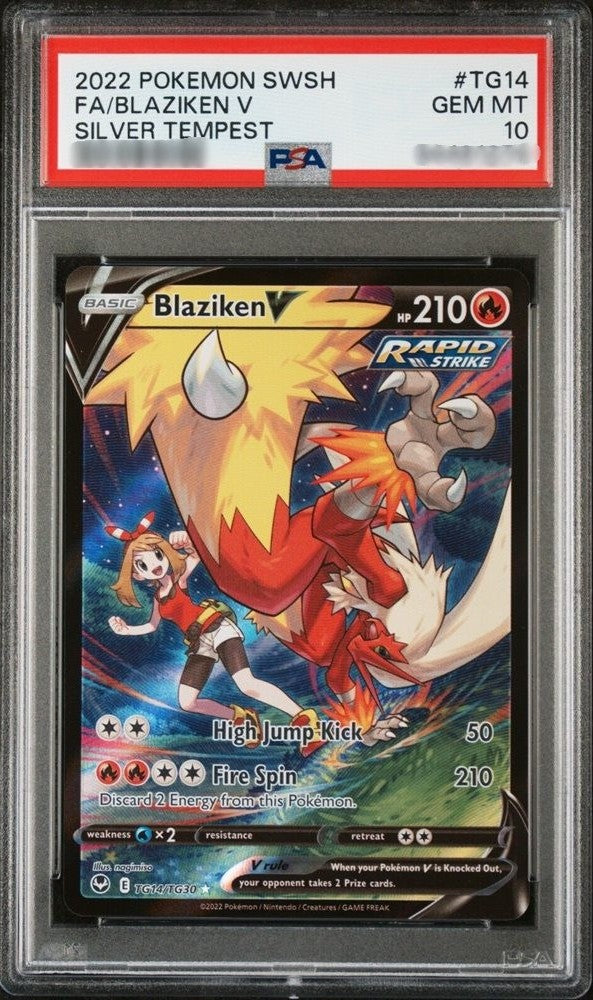 PSA 10 Blaziken V - Silver Tempest Trainer Gallery - UR - TG14/TG30