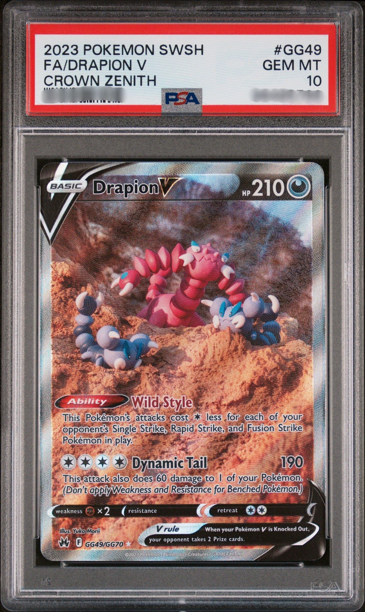 PSA 10 Drapion - Crown Zenith: Galarian Gallery - Ultra Rare - GG49/GG70
