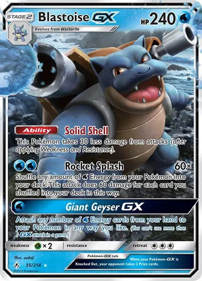 Blastoise GX - Unbroken Bonds - Ultra Rare - 35