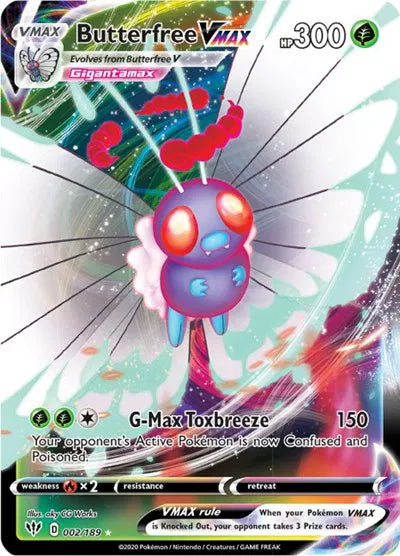 Butterfree VMAX - Darkness Ablaze - Ultra Rare - 002/189