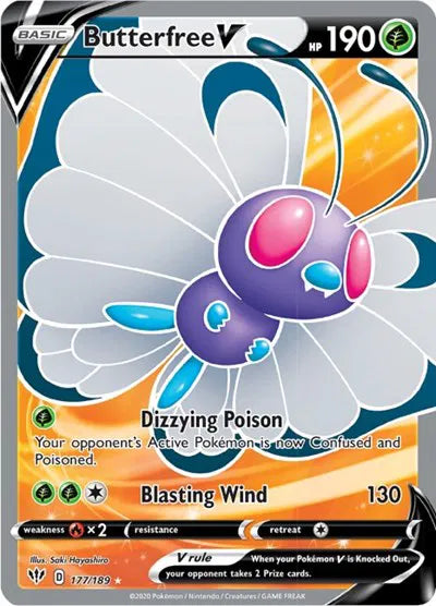 Butterfree V (Full Art) - Darkness Ablaze - Ultra Rare - 177/189
