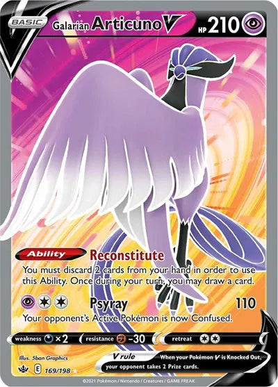 Galarian Articuno V (Full Art) - Chilling Reign - UR - 169/198