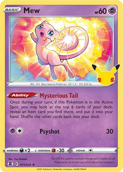 Mew - Celebrations - Holo Rare - 011/025