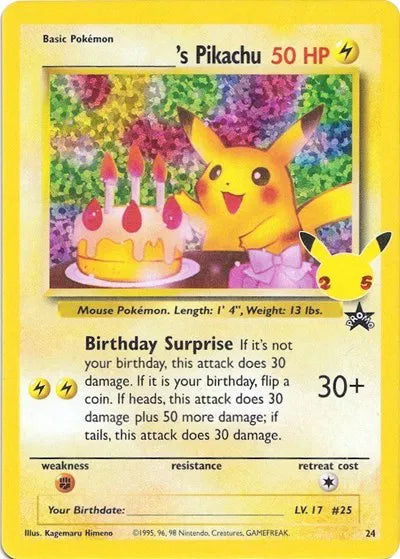 ______'s Pikachu - Celebrations Classic Collection - Holo -  24/53