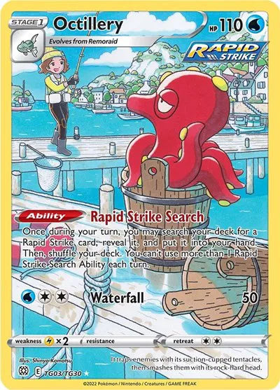 Octillery - Brilliant Stars Trainer Gallery - Ultra Rare - TG03/TG30