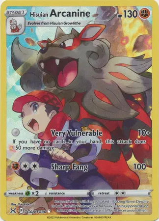 Hisuian Arcanine - Lost Origin Trainer Gallery - Ultra Rare - TG08/TG30