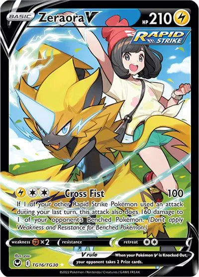 Zeraora V - Silver Tempest Trainer Gallery - UR - TG16/TG30