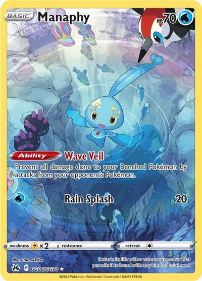 Manaphy - Crown Zenith: Galarian Gallery - Holo Rare - GG06/GG70