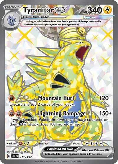 Tyranitar ex - Obsidian Flames - UR - 211/197