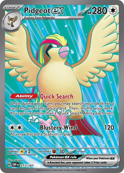 Pidgeot ex - Obsidian Flames - UR - 217/197