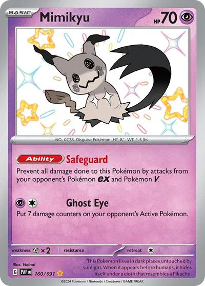 Mimikyu - Paldean Fates - Shiny Rare - 160/091