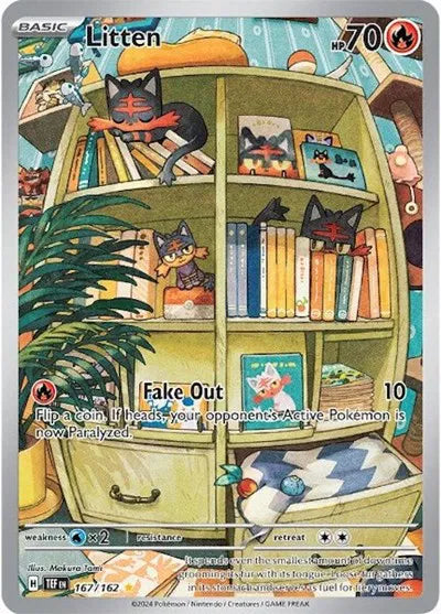 Litten - Temporal Forces - Illustration Rare - 167/162