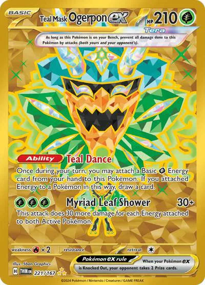 Teal Mask Ogerpon ex - Twilight Masquerade - HR - 221/167
