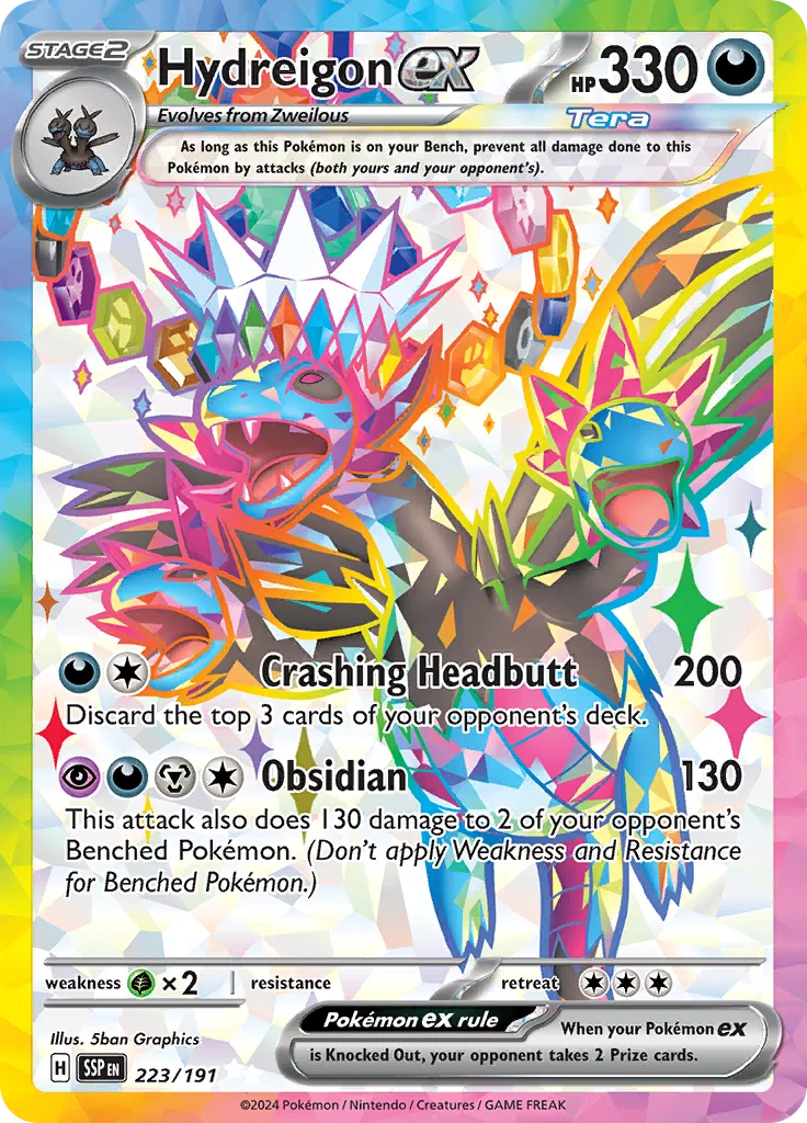 Hydreigon ex - Surging Sparks - Ultra Rare - 223/191