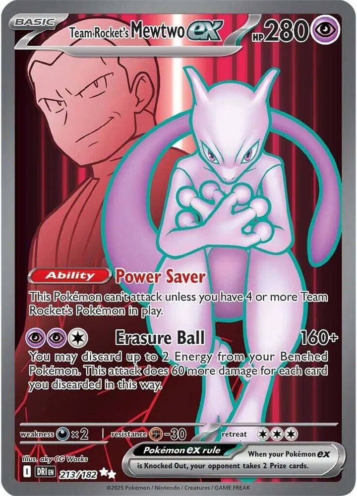 Team Rocket's Mewtwo ex - Destined Rivals - Ultra Rare - 213/182
