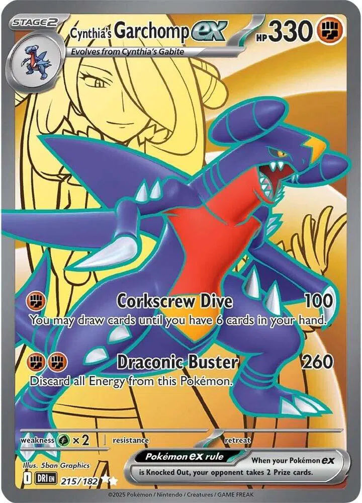Cynthia's Garchomp ex - Destined Rivals - Ultra Rare - 215/182