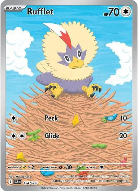 Rufflet - Black Bolt - Illustration Rare - 154/086