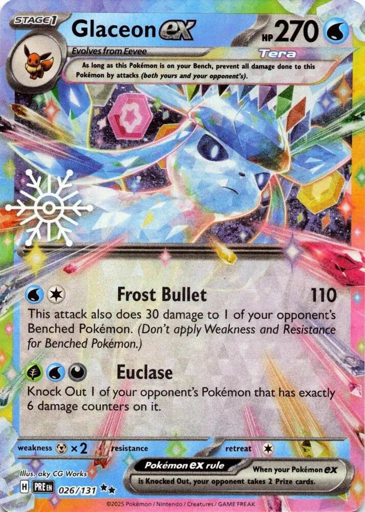 Glaceon ex (Holiday Calendar) - Scarlet & Violet Promo - Double Rare - 026/131