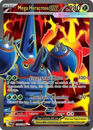 Mega Heracross ex - Phantasmal Flames - Ultra Rare - 108/094