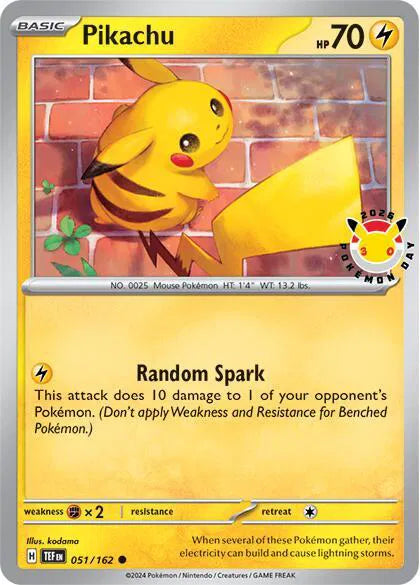 Pikachu (Pokemon Day 2026) - Miscellaneous Cards & Products - Common - 051/162