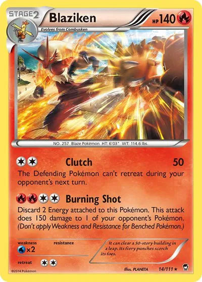 Blaziken - Furious Fists - Reverse Holo - 14