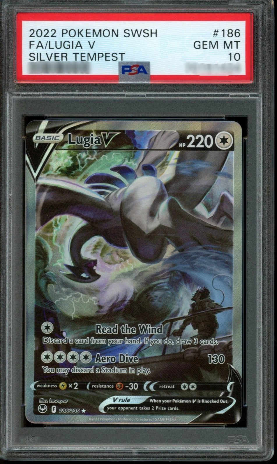 PSA 10 Lugia V - Silver Tempest - UR - 186/195