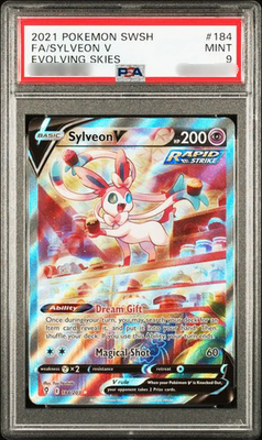 PSA 9 Sylveon V (Alternate Full Art) - Evolving Skies - Ultra Rare - 184/203